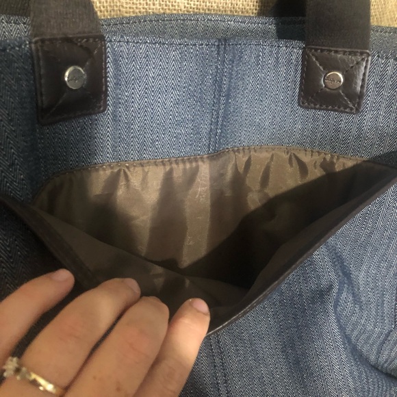 Thirty One Suite Success Laptop Tote Denim Bag - Picture 3 of 6